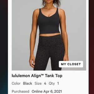 Lululemon Align Tank Size 4